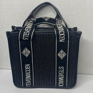 Steve Madden Black and White Tote Bag